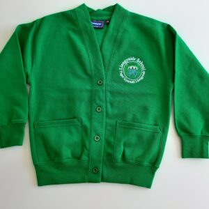 Llangynidr Primary School green cardigan