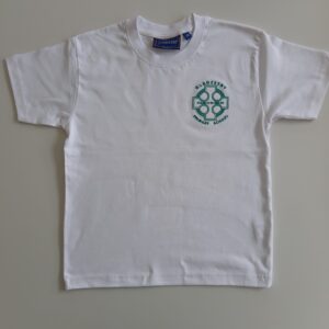 White PE T-Shirt - Gladestry Primary School v2