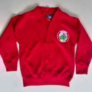 Ysgol Golwg Pen y Fan red cardigan