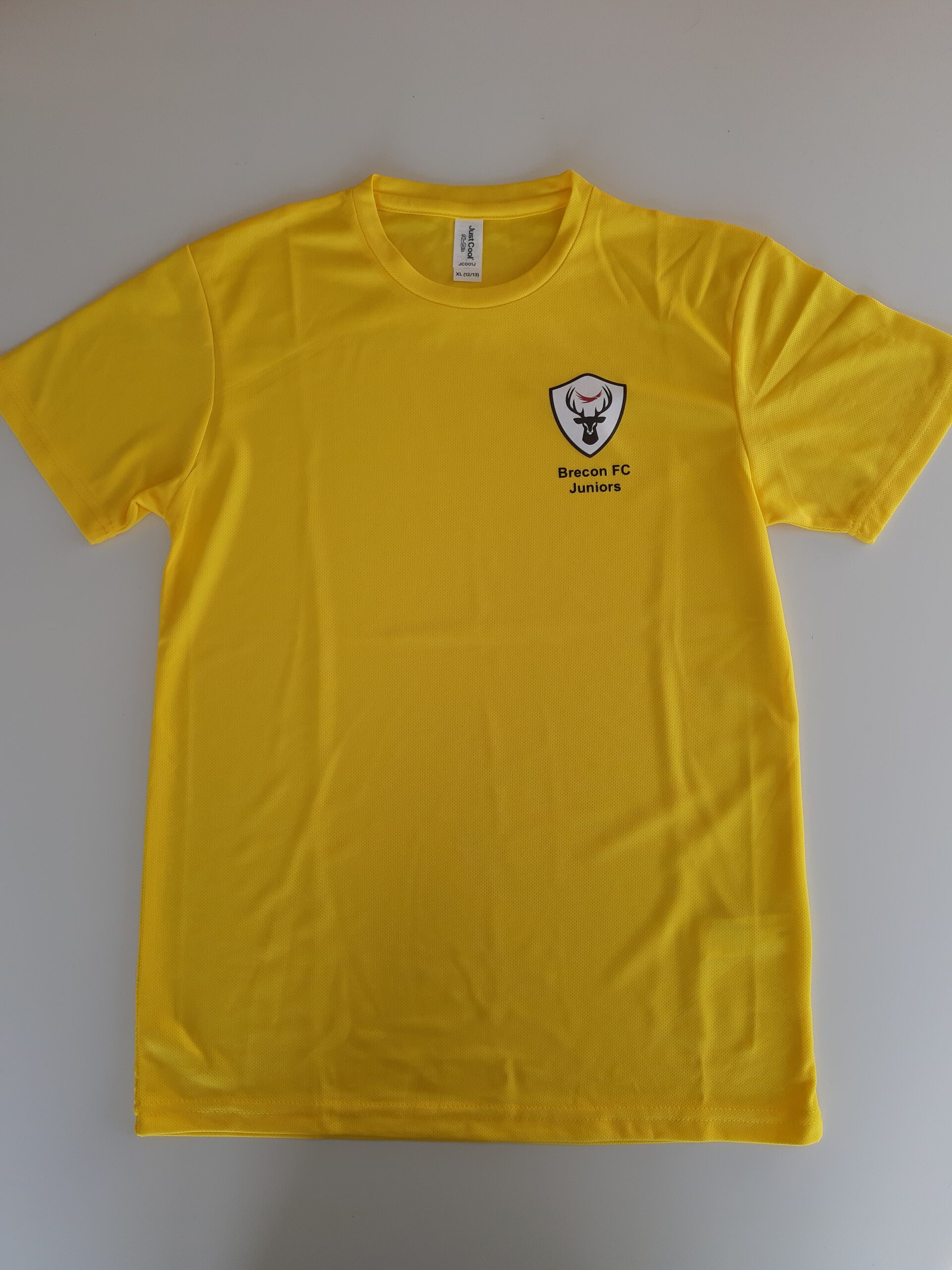Brecon FC Juniors yellow sports top