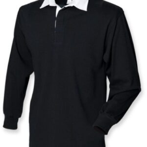 Llandefalle black/white rugby top (unisex fit)