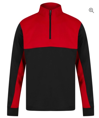 Ysgol Golwg Pen y Fan 1/4 Zip Tracksuit Top Red/Black